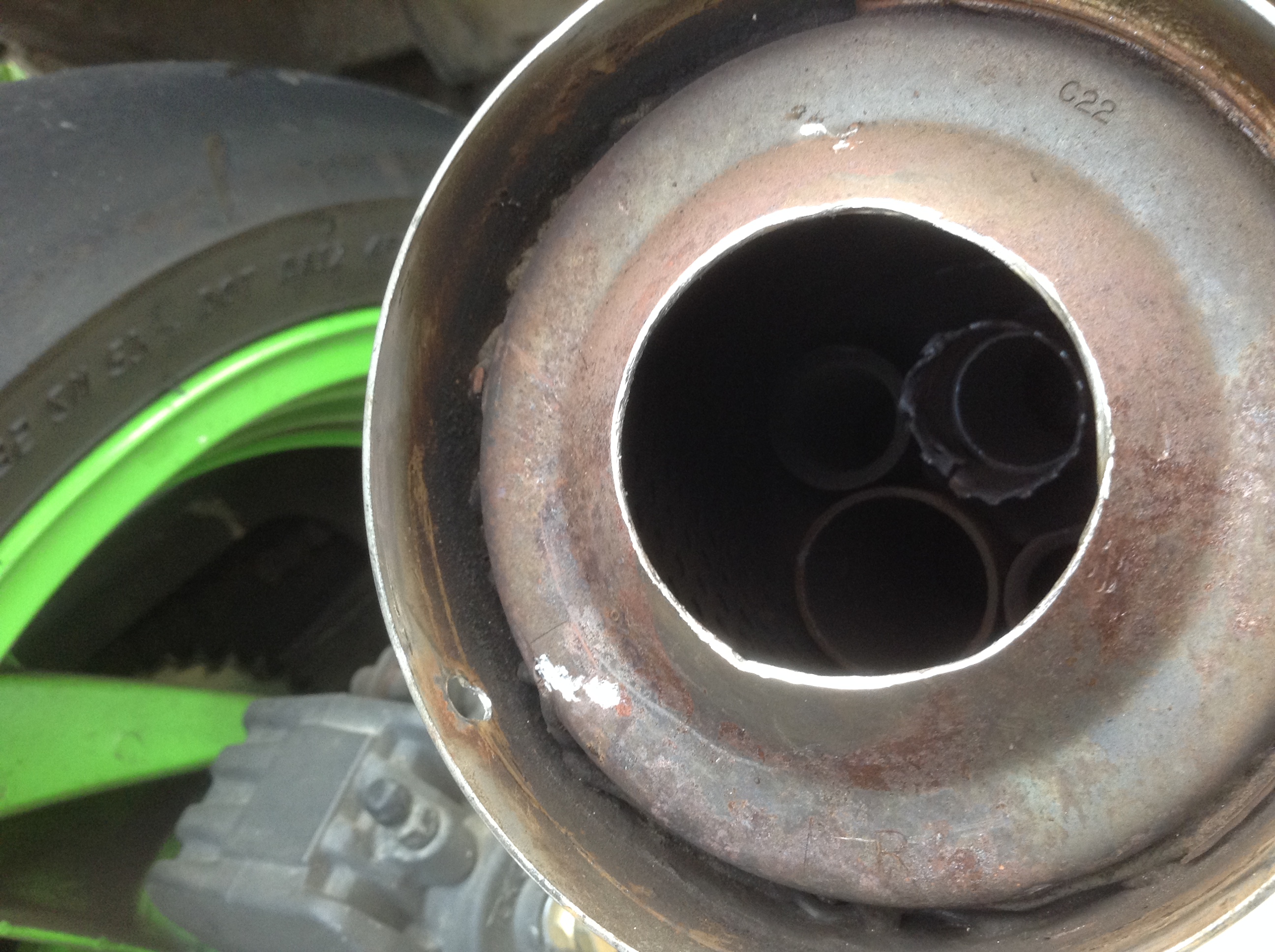 Debaffle stock exhaust Kawasaki Ninja ZX6e. Exhaust Mod. How
