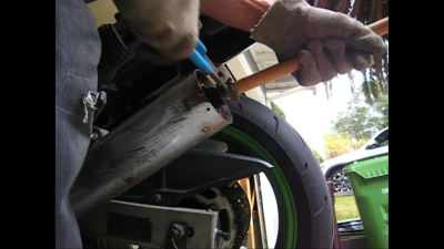 stock Exhaust Mod zx6e debaffle breaking weld